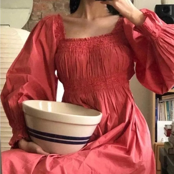 DOEN Catrinette Maxi Dress Nightgown in Apple blossom size XS NWT - Picture 6 of 17